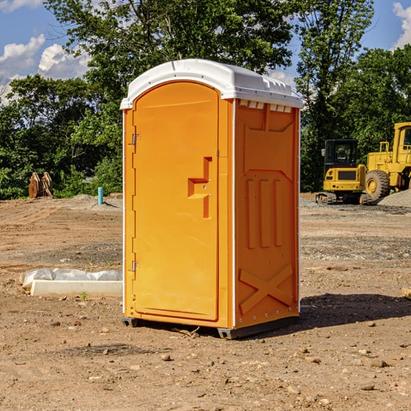 can i customize the exterior of the porta potties with my event logo or branding in New Amsterdam IN